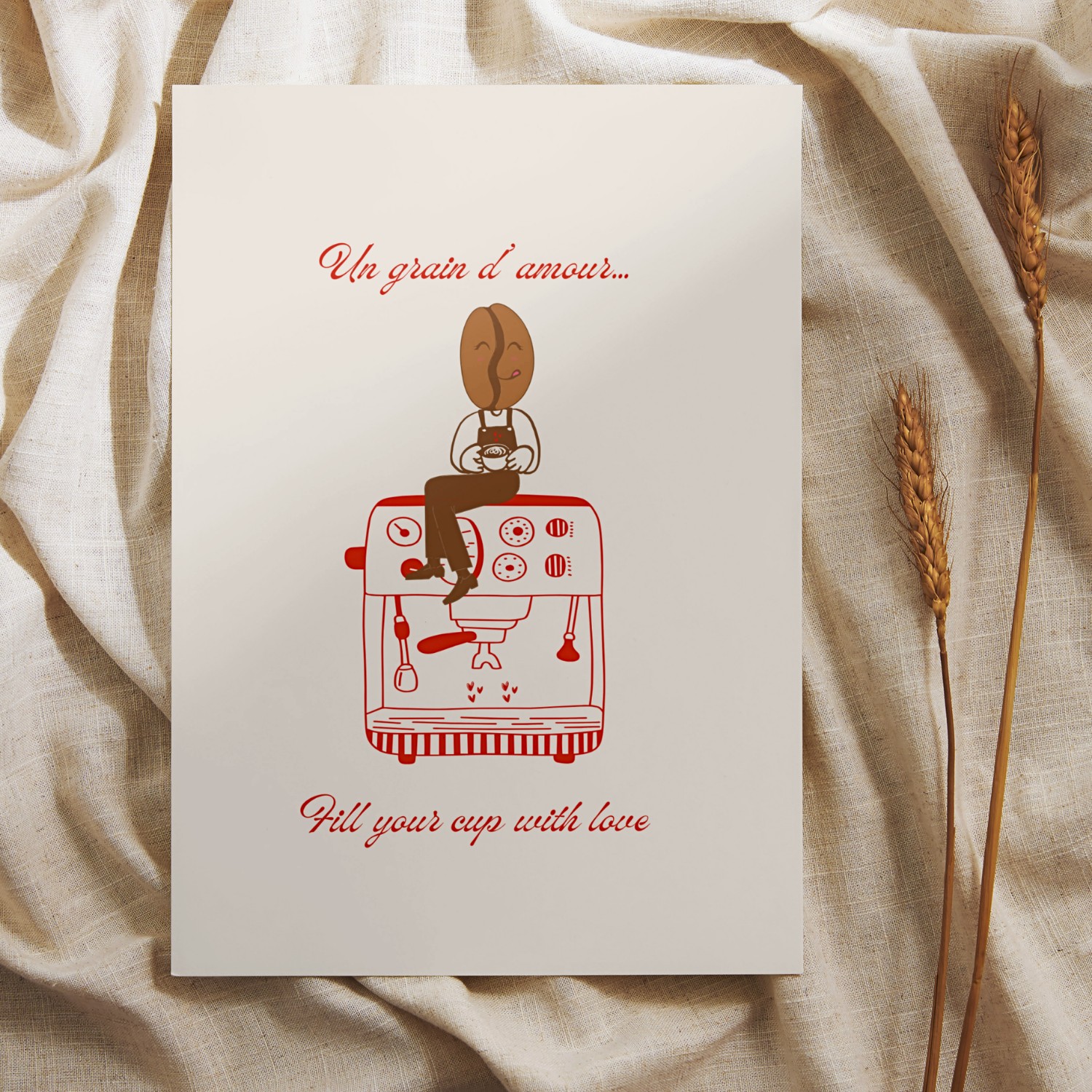 Affiche - Fill your cup with love : Un grain d'amour