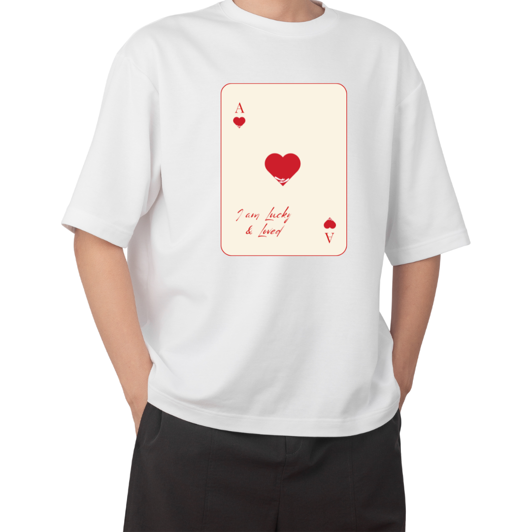T-shirt à manches courtes - 'I am Lucky and Loved'