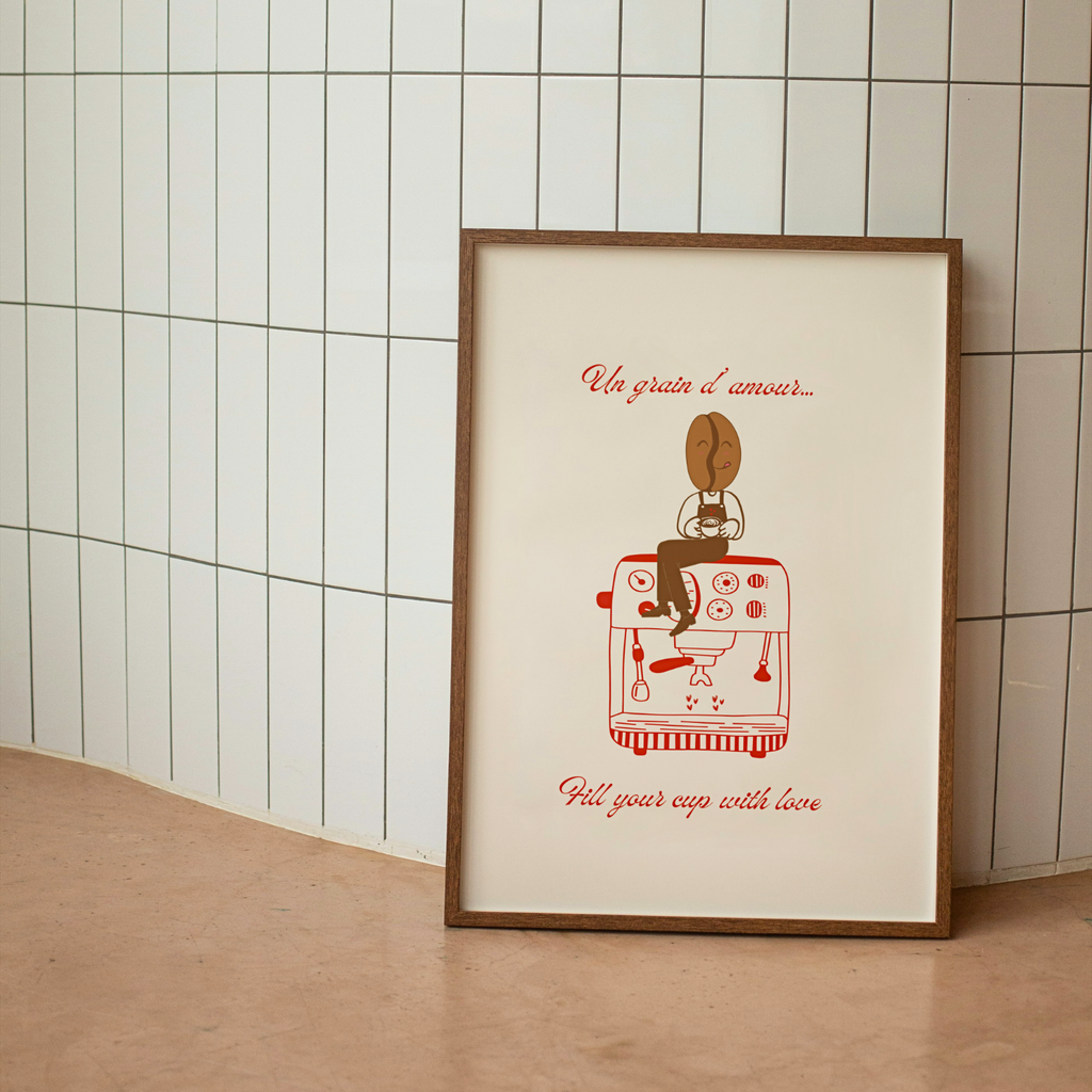 Affiche - Fill your cup with love : Un grain d'amour