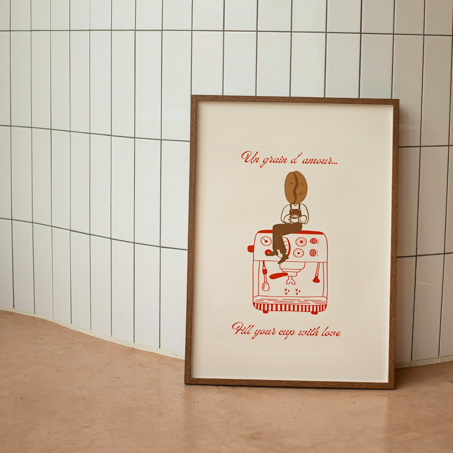 Affiche - Fill your cup with love : Un grain d'amour