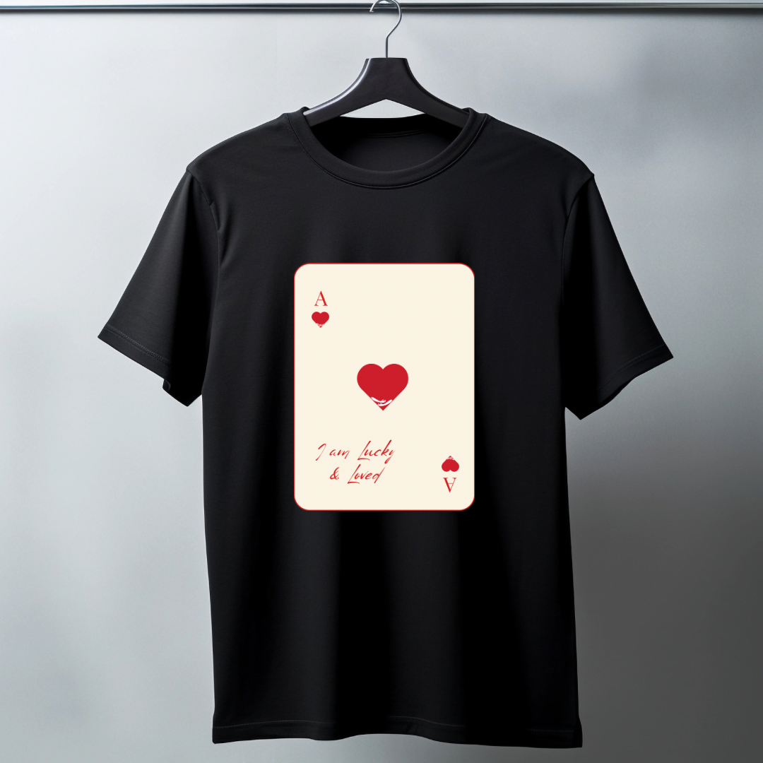 T-shirt à manches courtes - 'I am Lucky and Loved'
