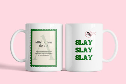MUG TIMBRE - Affirmation de Soi - 'Slay Slay Slay'