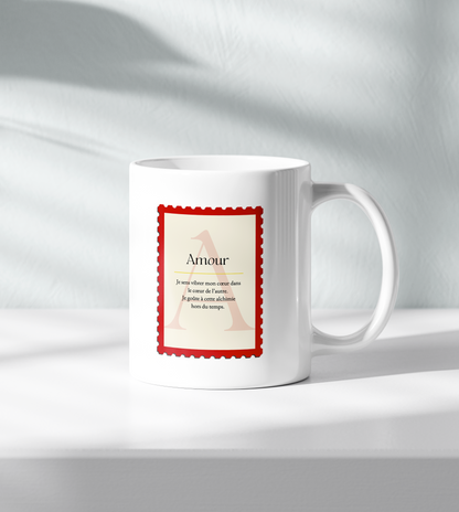 Mug-Timbre 'Amour' - 'L'amour de soi est la clef'