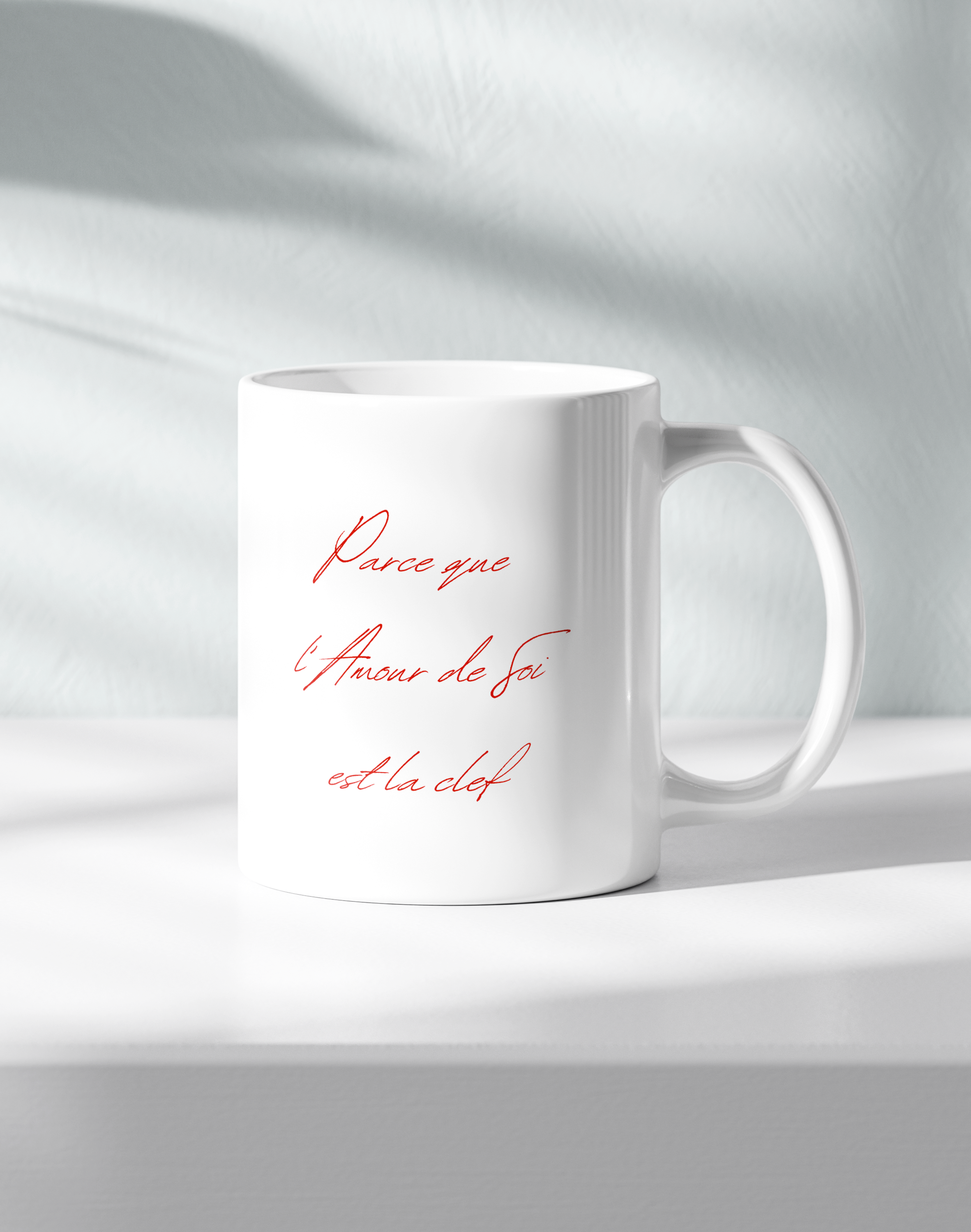 Mug-Timbre 'Amour' - 'L'amour de soi est la clef'