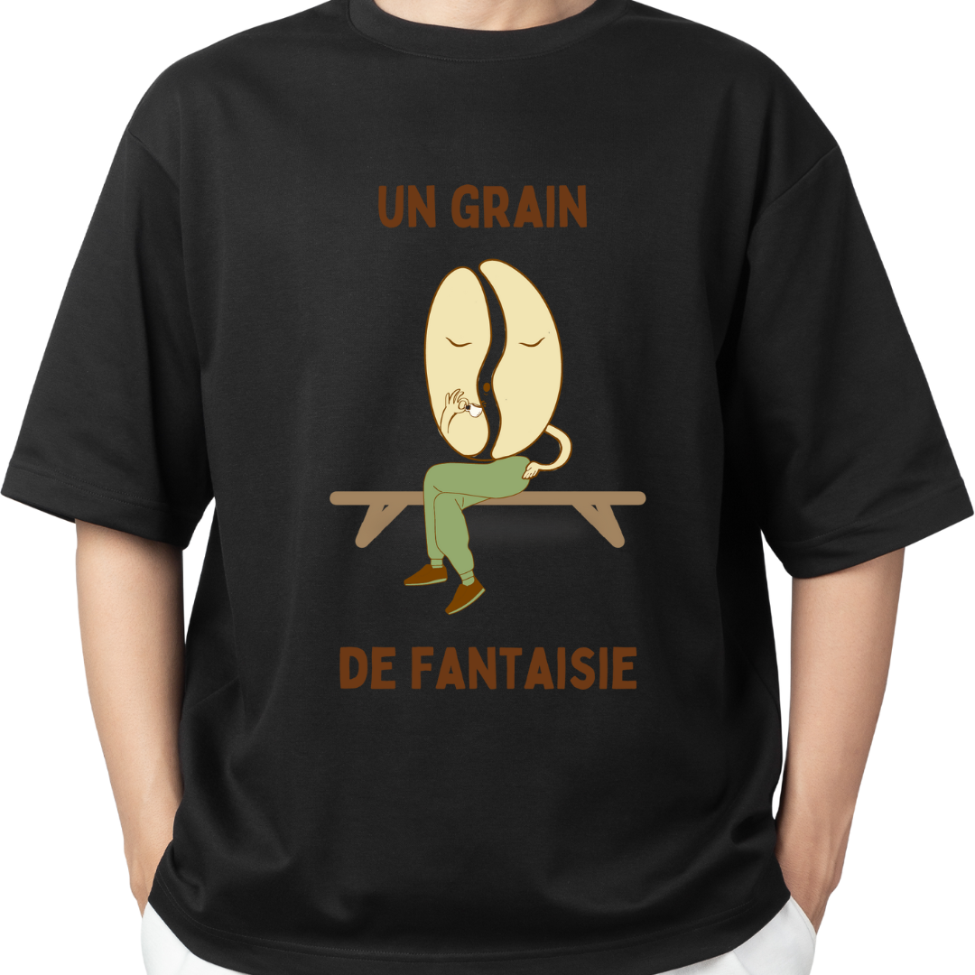 T-shirt à manches courtes - 'Grain de Fantaisie' - Coffee Lover Edition